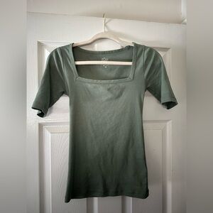 J. Crew Olive Short Sleeve Top